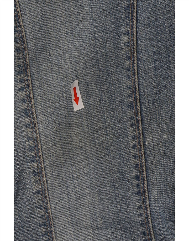 Calvin Klein Damen Straight Jeans W29 L35 Blaue Baumwolle
