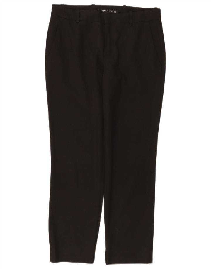 Gerade Chino-Hose für Damen von ZARA, Größe S, W26, L26, Schwarz, Polyester