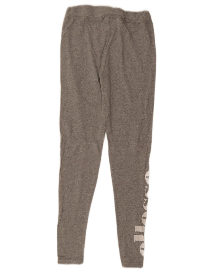 Ellesse Womens Graphic Leggings UK 10 Small Graue Baumwolle