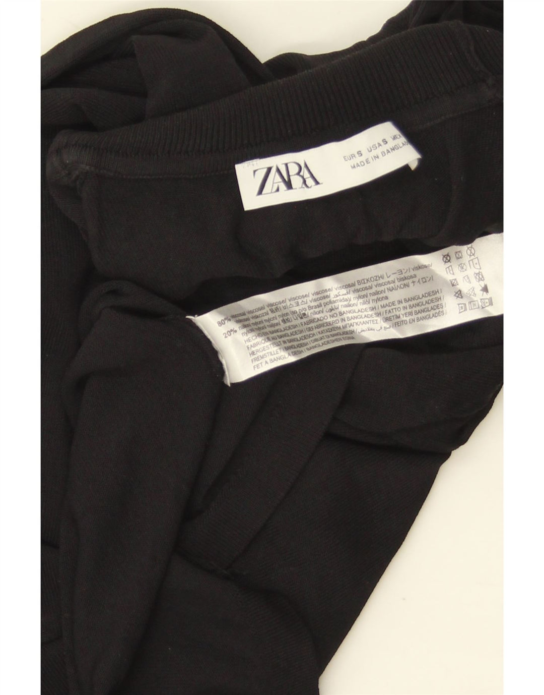 Zara Damen-Pullover mit Rollkragen, Gr. 10, Größe S, Schwarz, Viskose