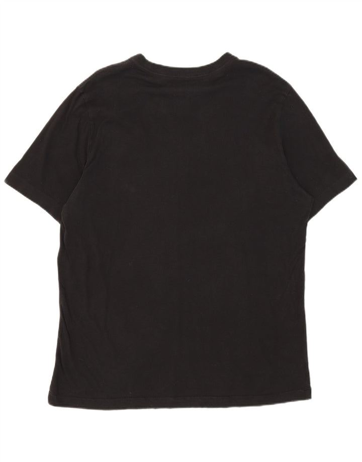 Nike Damen T-Shirt Top UK 16 Large Schwarz Baumwolle