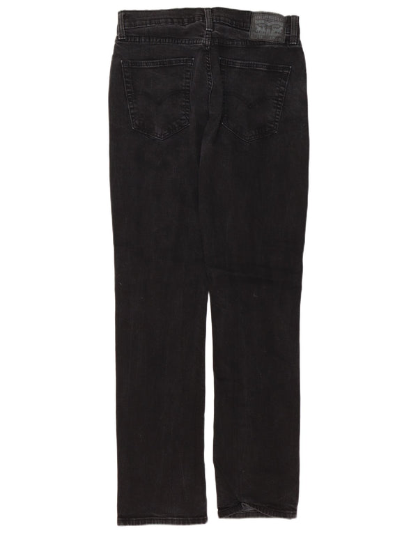 Levi's Mens 514 Straight Jeans W33 L34 Black Cotton