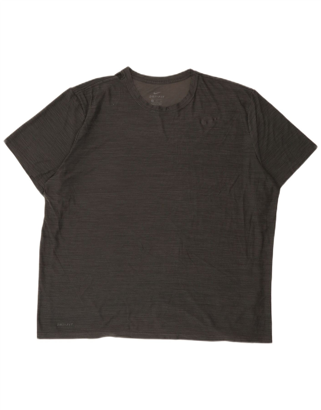 Nike Herren Dri Fit T-Shirt Top 2XL Grau geflecktes Polyester