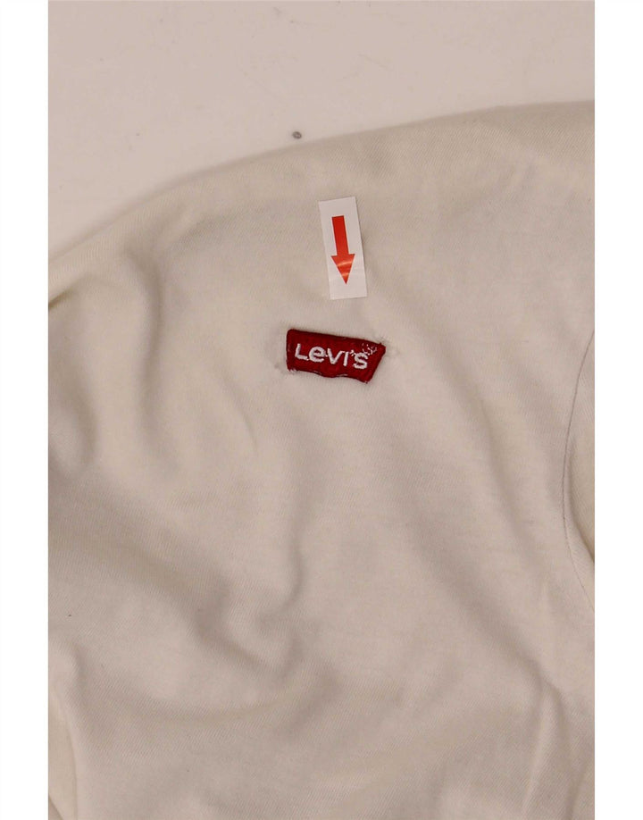 Levi's Damen T-Shirt Top UK 8 Small Weiße Baumwolle