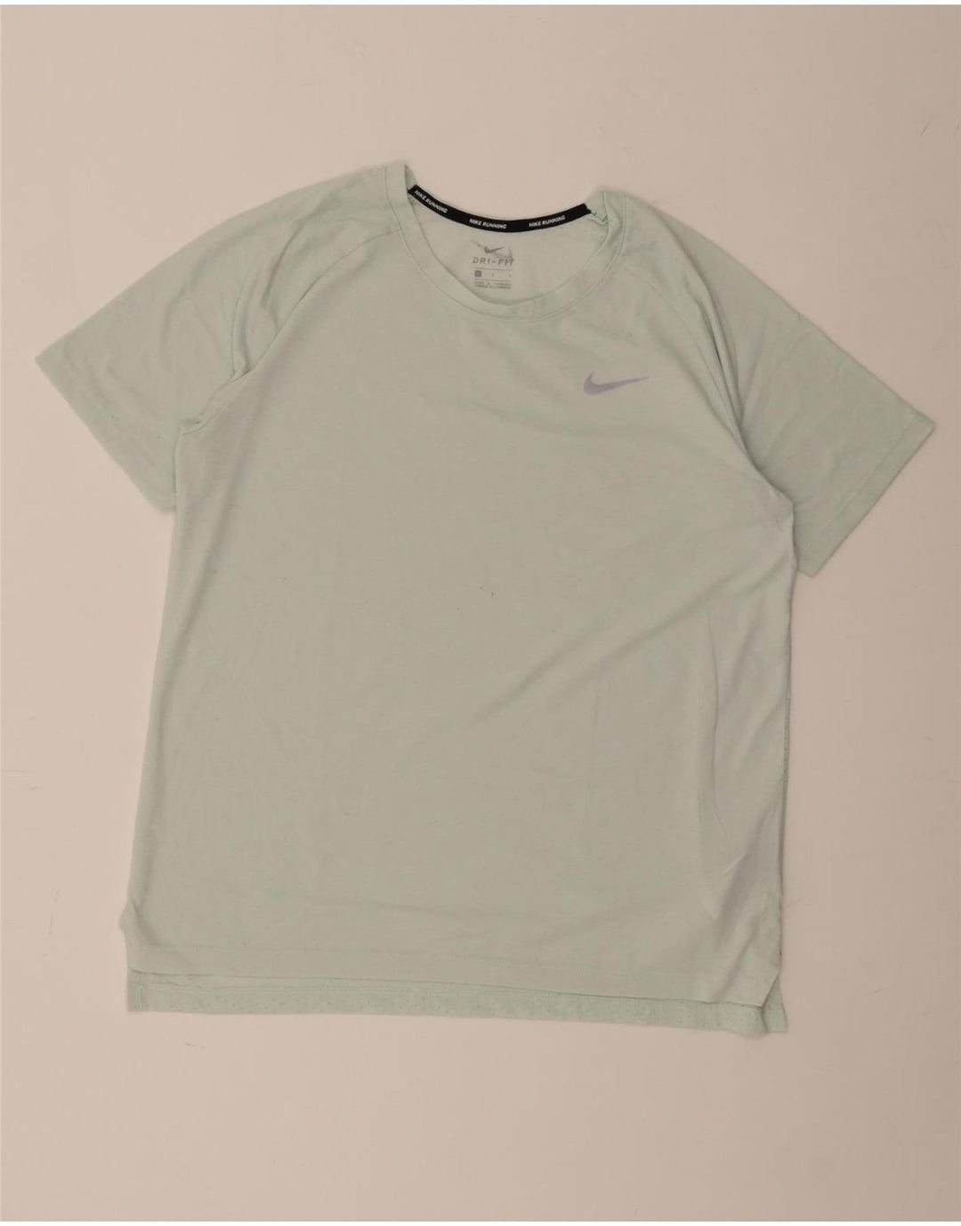 NIKE Herren Dri Fit T-Shirt Top Large Grün Polyester