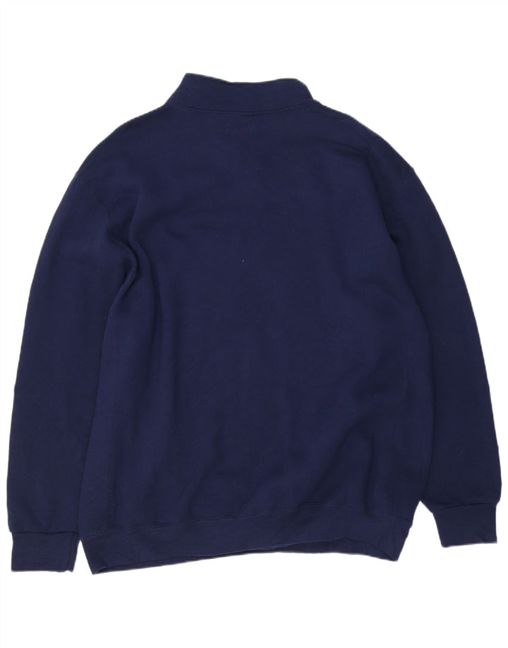 RUSSELL ATHLETIC Herren-Sweatshirt mit Reißverschluss am Hals, 2XL, Marineblau, Baumwolle