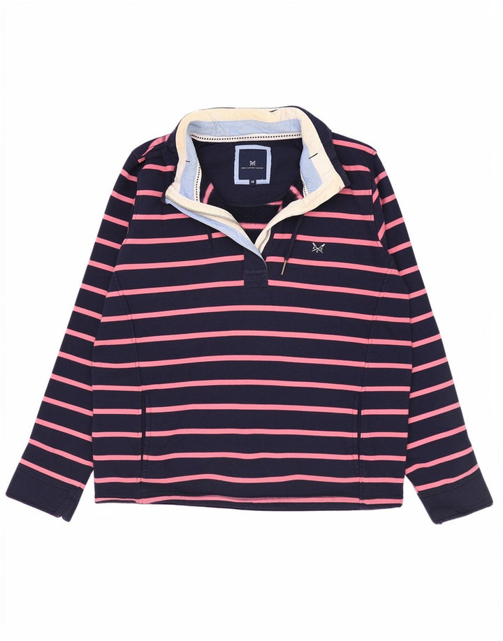 Crew Clothing Damen-Sweatshirt-Pullover, Gr. 14, mittelmarineblau gestreift