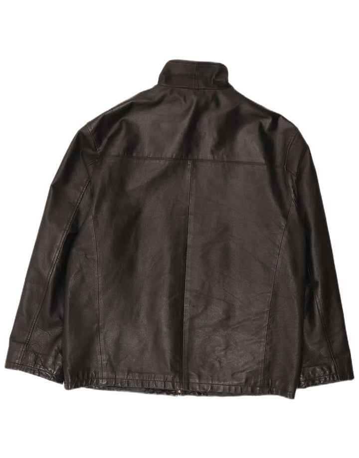 Angelo Litrico Herren Lederjacke UK 38 Medium Schwarz