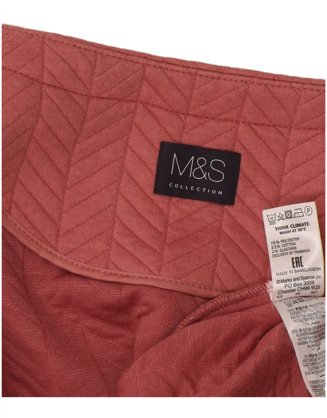 Marks & Spencer Damen-Blazer mit durchgehendem Reißverschluss, UK 20 2XL, rosa, Polyester