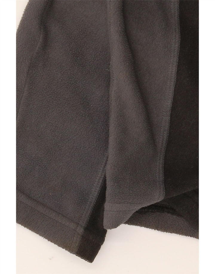 BERGHAUS Herren-Fleecepullover mit Reißverschluss am Hals, großes schwarzes Farbblock-Polyester