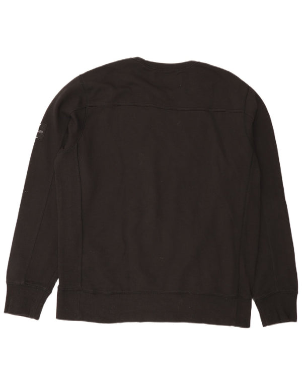 Calvin Klein Jeans Herren Sweatshirt Pullover 2XL Schwarz Baumwolle