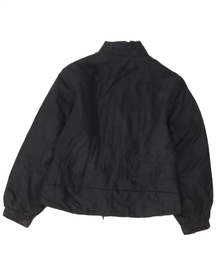 Vintage Herren Bomberjacke UK 36 Small Schwarz Polyester