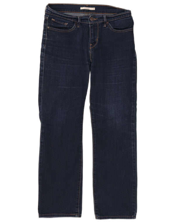 Levi's Damen 714 Straight Jeans W28 L27 Blaue Baumwolle