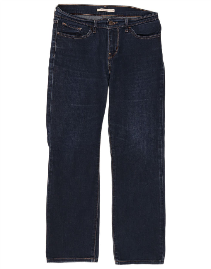 Levi's Damen 714 Straight Jeans W28 L27 Blaue Baumwolle