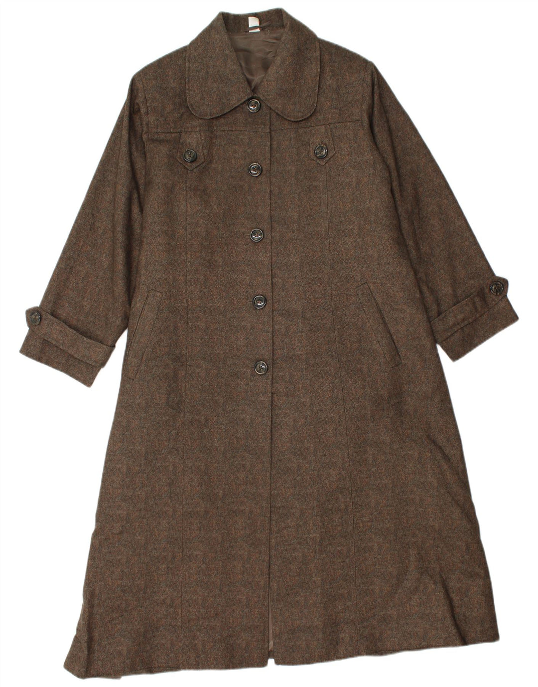 Vintage Damen Mantel UK 14 Mittelbraun
