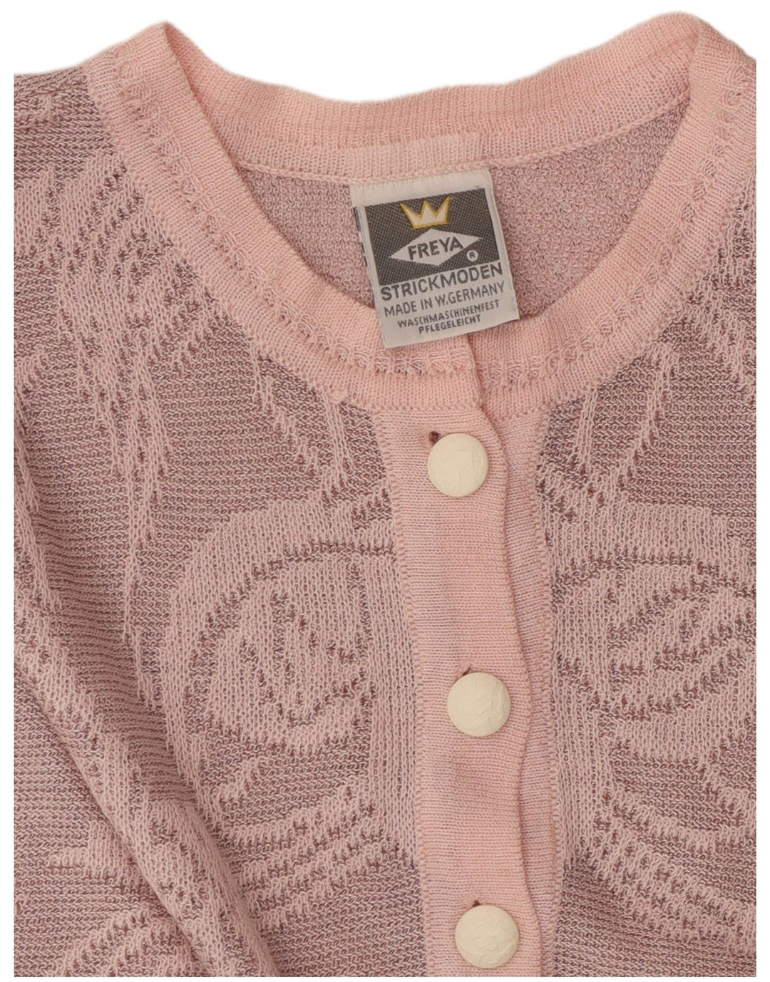 FREYA Damen-Pullover mit Rundhalsausschnitt, EU 40, Mittelrosa mit Blumenmuster