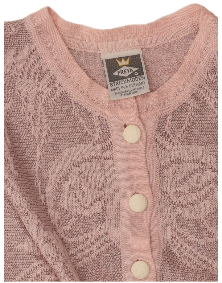 FREYA Damen-Pullover mit Rundhalsausschnitt, EU 40, Mittelrosa mit Blumenmuster