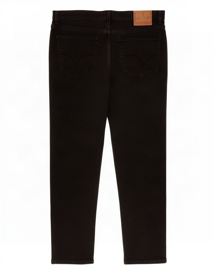 Marks & Spencer Herren Straight Jeans W36 L29 Schwarze Baumwolle