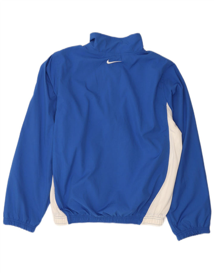 Nike Herren-Trainingsanzug-Top-Jacke, UK, Größe 36/38, klein, blaues Farbblock-Polyester