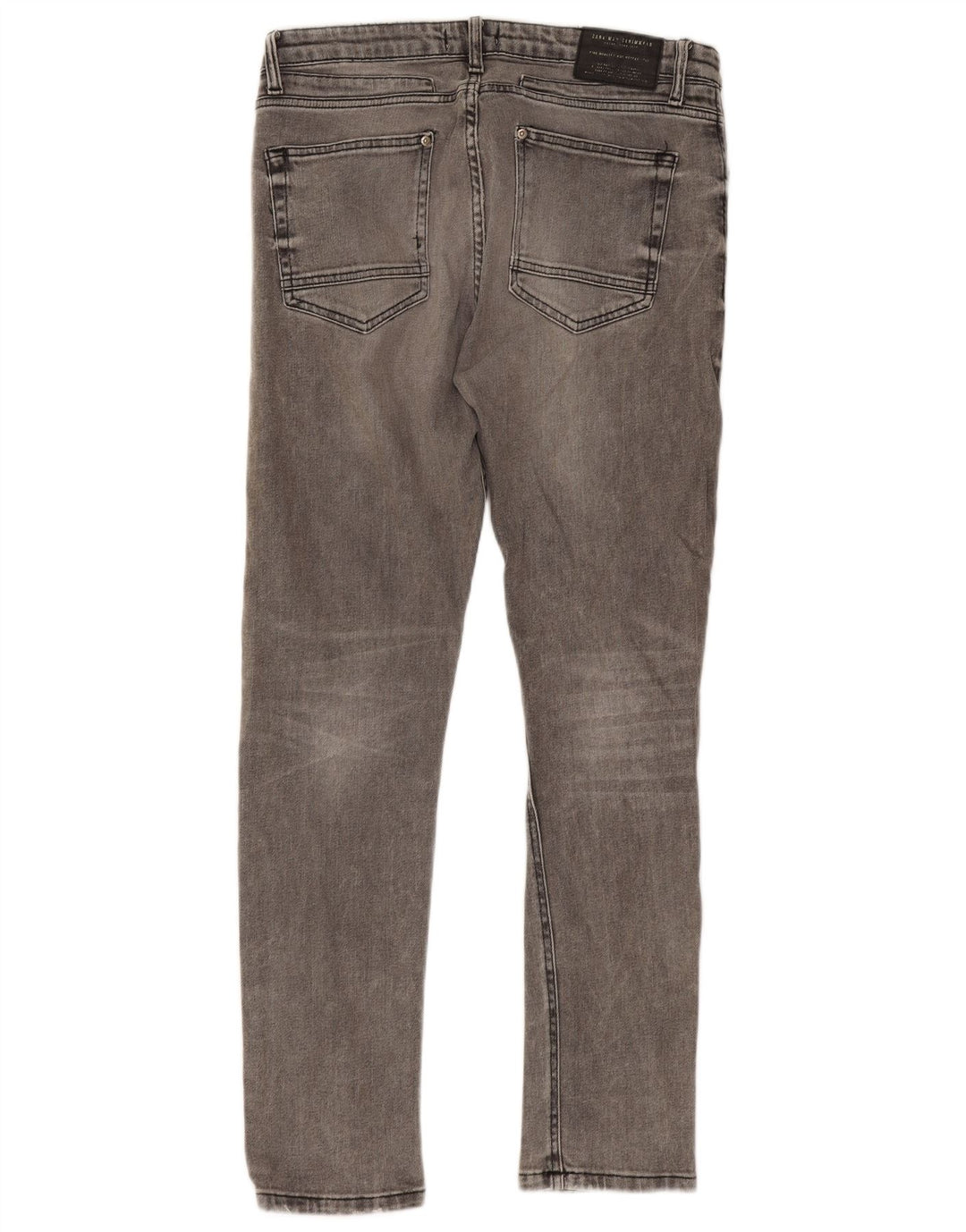 Zara Herren Distressed Slim Jeans EU 42 Large W32 L31 Grau
