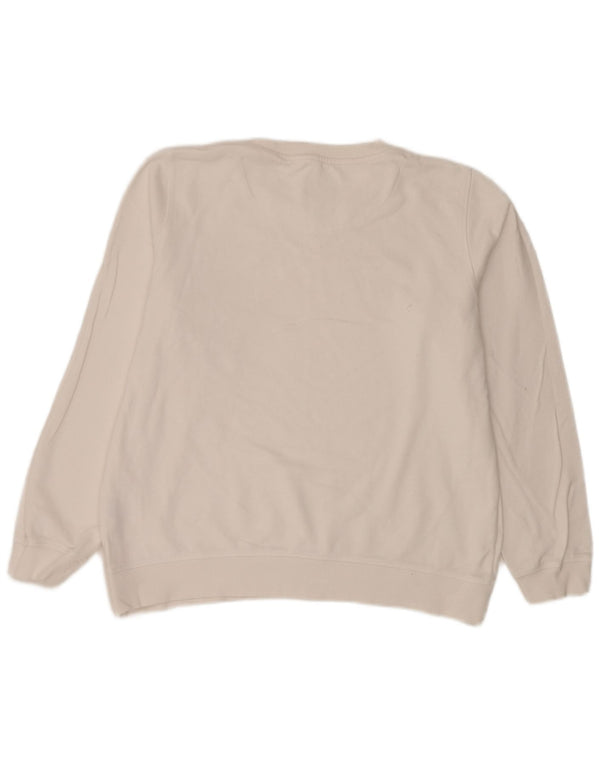 Crew Clothing Damen-Sweatshirt-Pullover, UK 44, Größe L, weiße Baumwolle