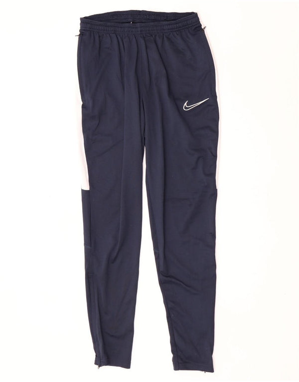 Nike Herren Dri Fit Trainingshose, Größe S, marineblaues Farbblock-Polyester