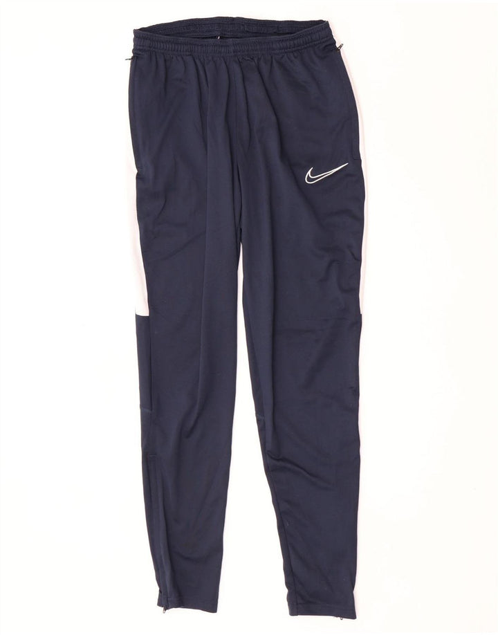 Nike Herren Dri Fit Trainingshose, Größe S, marineblaues Farbblock-Polyester