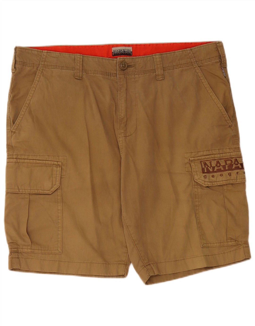 NAPAPIJRI Herren-Cargoshorts mit Grafik, W34, groß, Khaki, Baumwolle