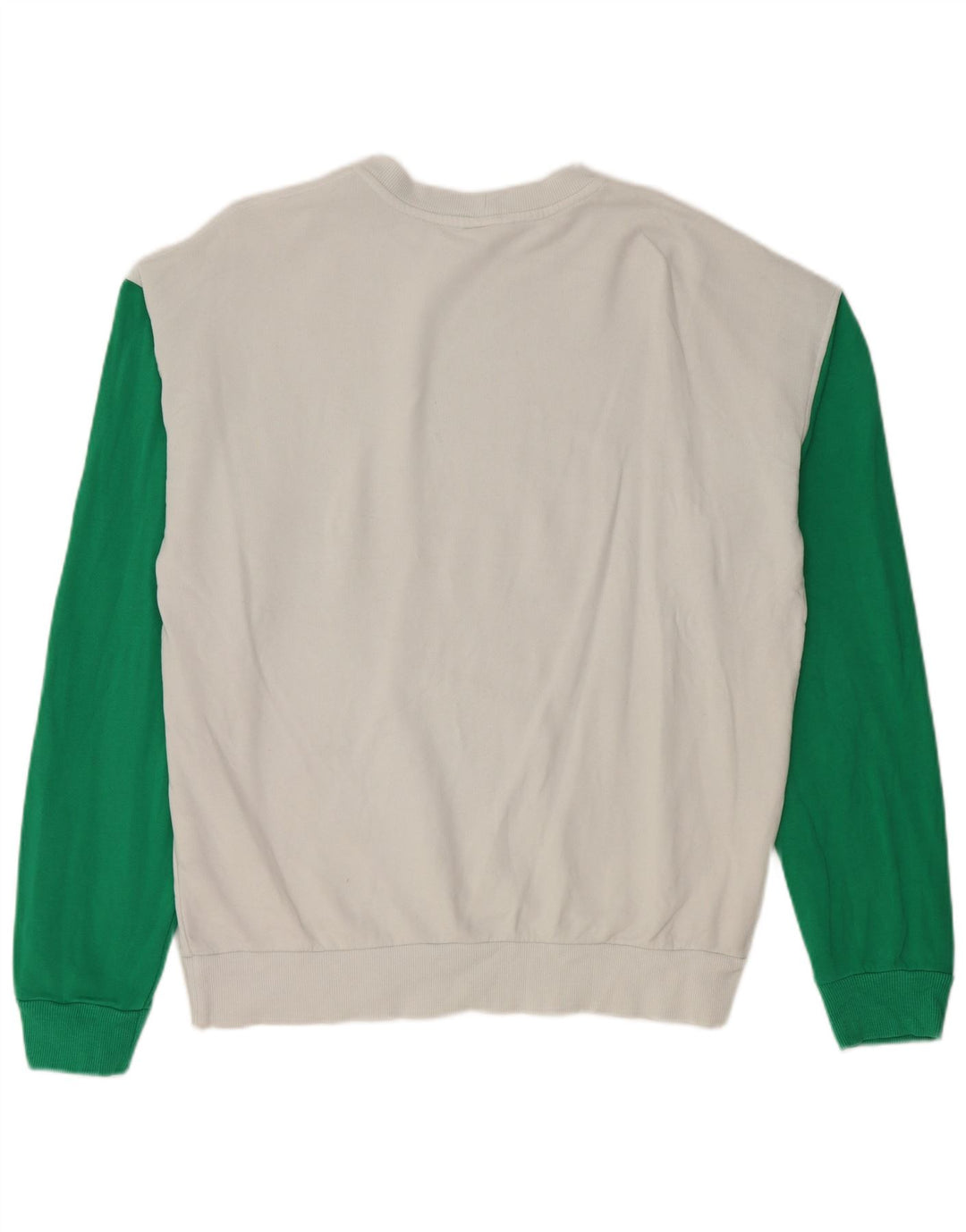 Benetton Herren Peanuts Grafik-Sweatshirt-Pullover, Mittelweiß, Farbblock
