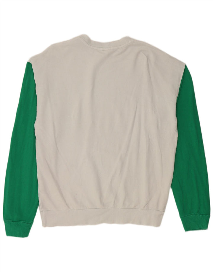 Benetton Herren Peanuts Grafik-Sweatshirt-Pullover, Mittelweiß, Farbblock