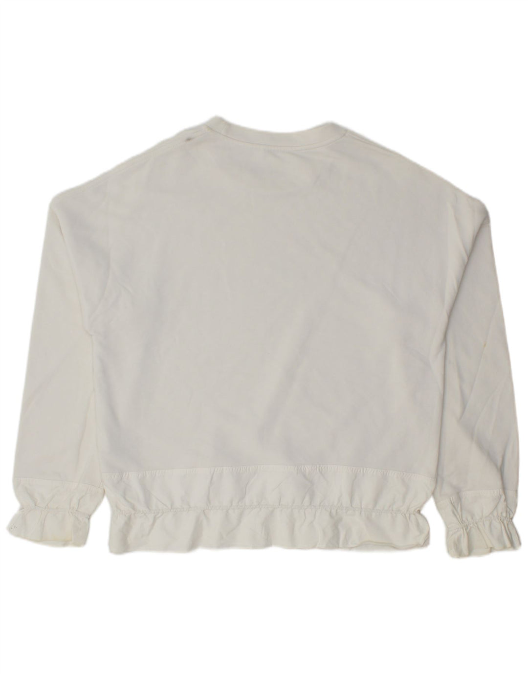 Cos übergroßer Damen-Sweatshirt-Pullover, UK 10, Größe S, weiße Baumwolle