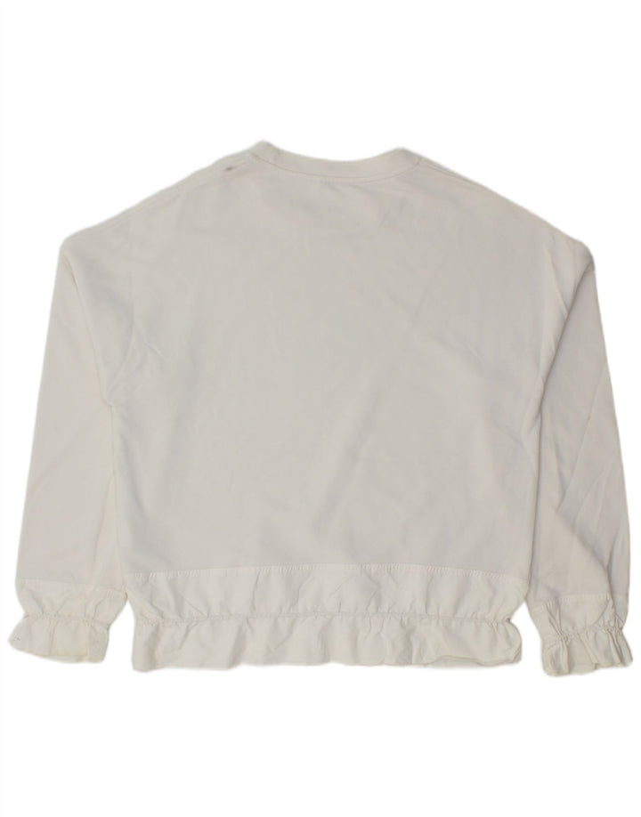 Cos übergroßer Damen-Sweatshirt-Pullover, UK 10, Größe S, weiße Baumwolle