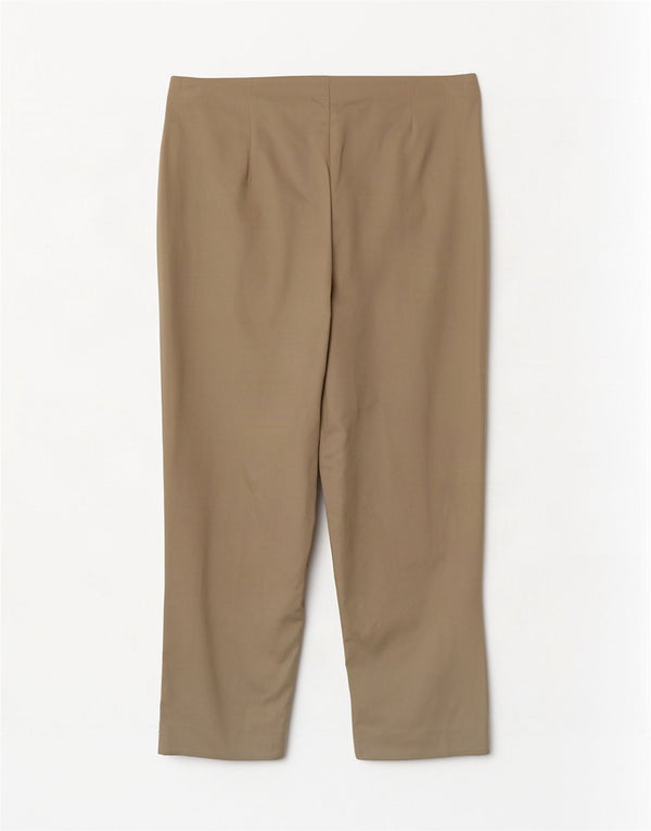 Marks & Spencer Damen-Hose mit kurzem Schnitt, UK 12, M, W30, L23, Beige, Baumwolle