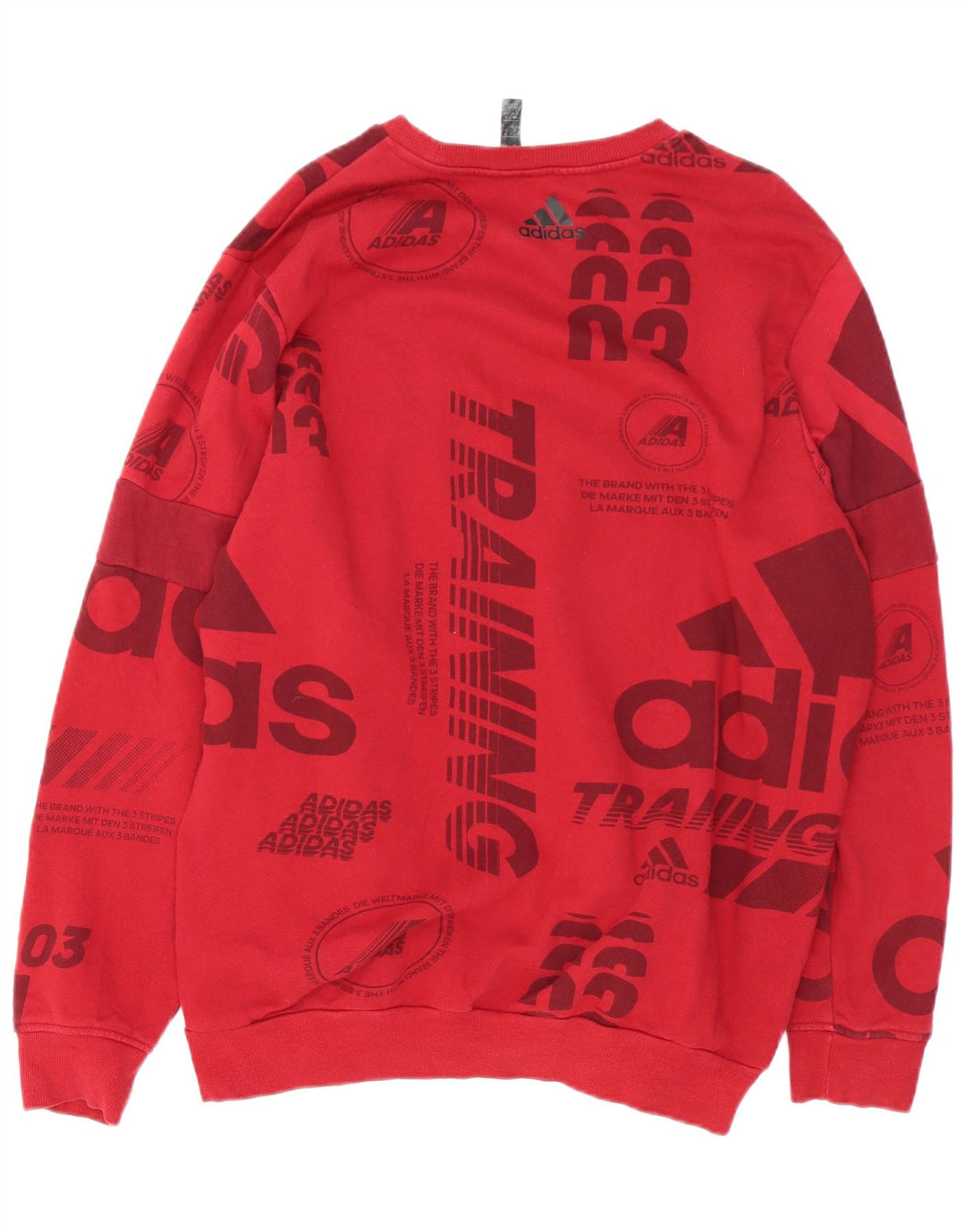 Adidas Herren Grafik-Sweatshirt-Pullover XL aus roter Baumwolle