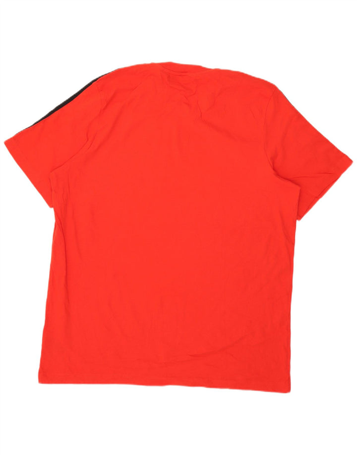 Adidas Herren T-Shirt Top XL Rot Baumwolle