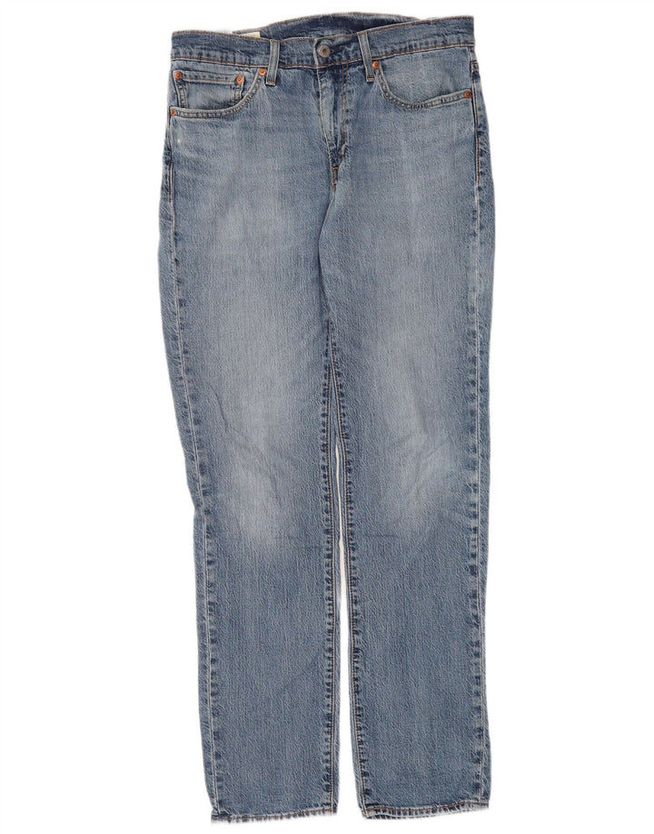 Levi's Damen Straight Jeans W31 L34 Blaue Baumwolle