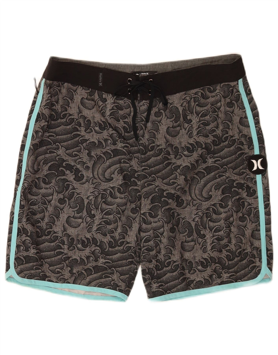 Hurley Herren-Badeshorts aus mittelgrauem Paisley-Polyester