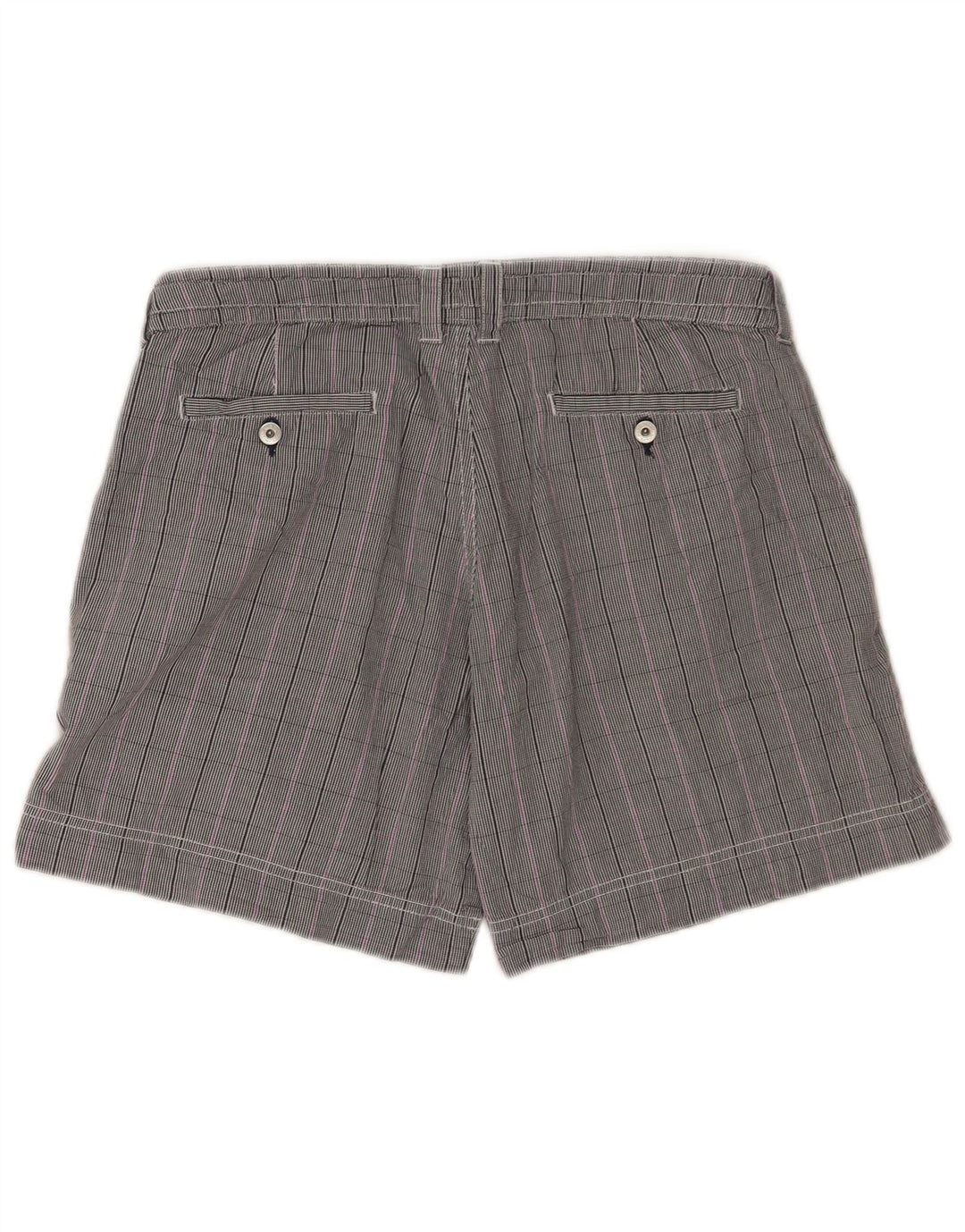 Champion Womens Casual Shorts Medium W30 Grau karierte Baumwolle