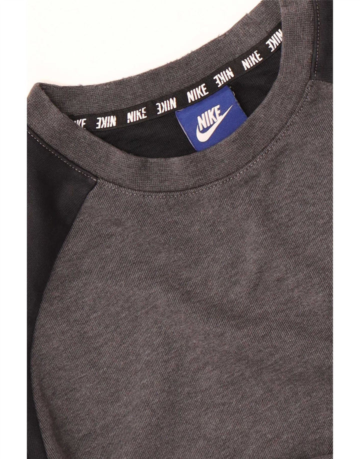 Nike Herren-Sweatshirt mit Grafik, Größe S, Grau, Farbblock