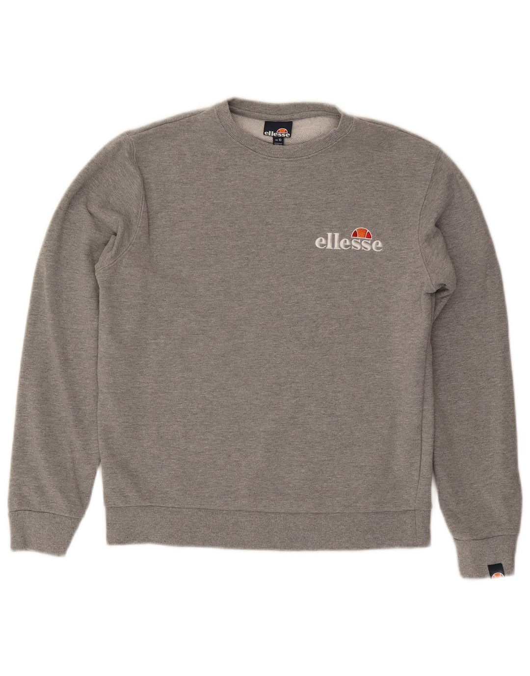 Ellesse Womens Graphic Oversized Sweatshirt Pullover UK 10 Small Grau meliert