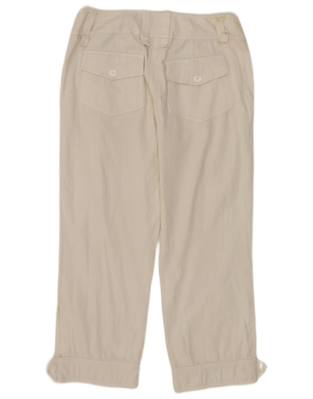 LUISA SPAGNOLI Gerade geschnittene Damenhose IT 42 Medium W30 L24 Weiß