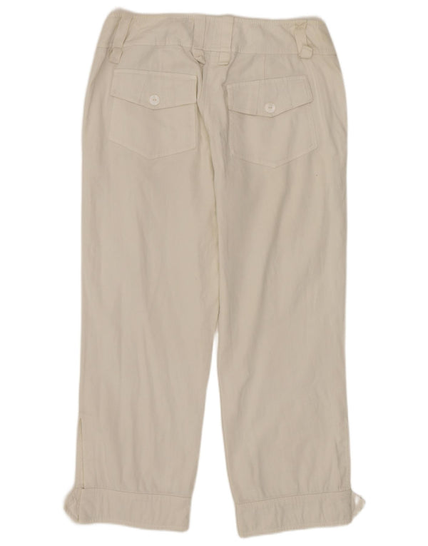 LUISA SPAGNOLI Gerade geschnittene Damenhose IT 42 Medium W30 L24 Weiß