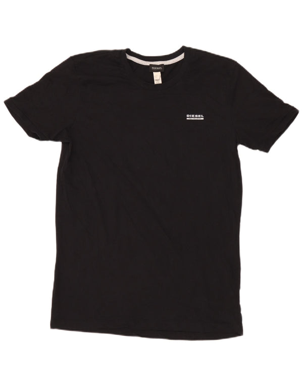 Diesel Herren T-Shirt Top Large Schwarz Baumwolle