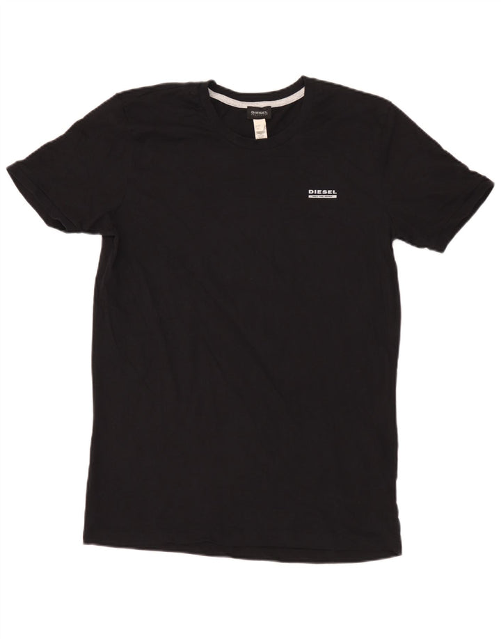 Diesel Herren T-Shirt Top Large Schwarz Baumwolle