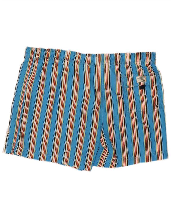Tommy Hilfiger Herren-Badeshorts XL, blau gestreift, Polyester