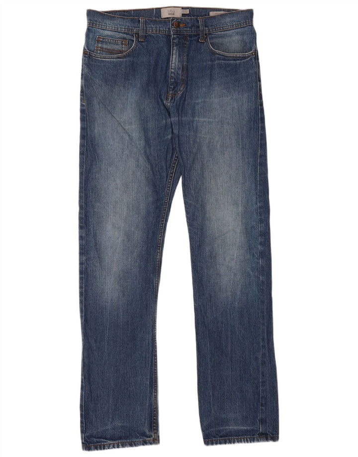 Marks & Spencer Herren-Jeans, reguläre Passform, gerade Passform, W32, L33, Blau, Baumwolle