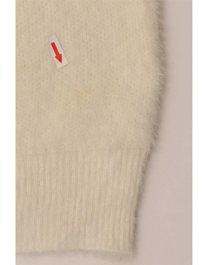 Marks & Spencer Damen-Pullover mit V-Ausschnitt, Gr. 40, Größe L, gebrochenes Weiß