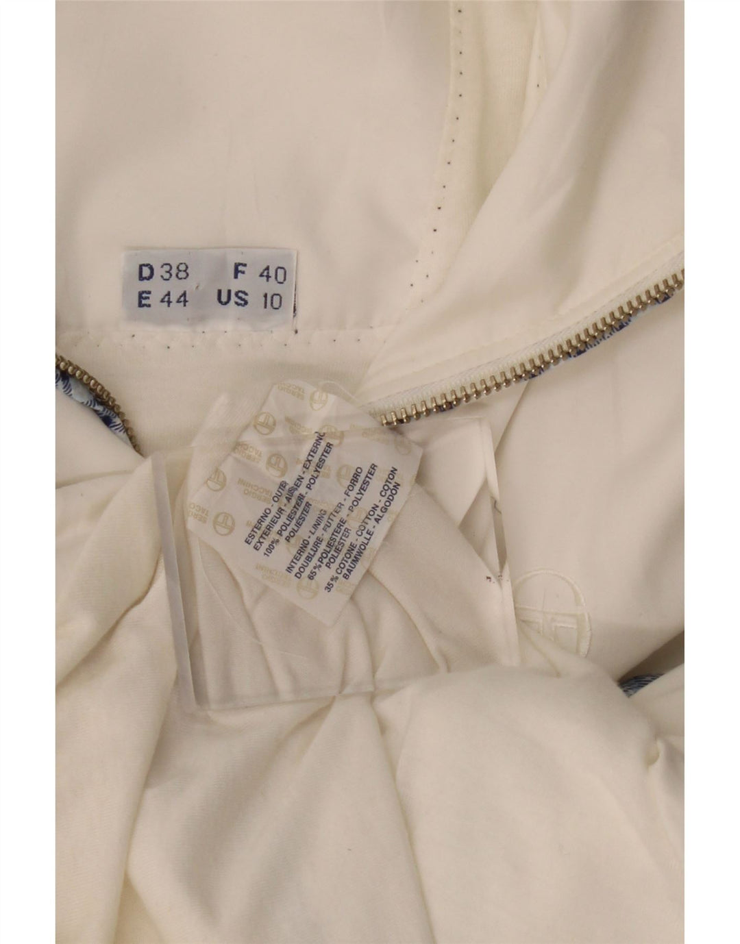 Sergio Tacchini Damen-Overall-Trainingsanzug mit Grafik, US 10, Größe L, Weiß