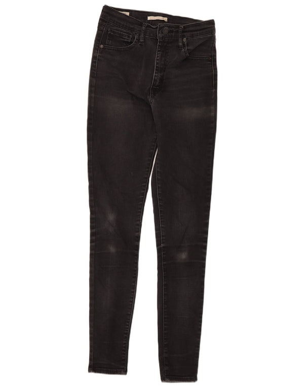 Levi's Damen Mile High Super Skinny Jeans W28 L32 Schwarz