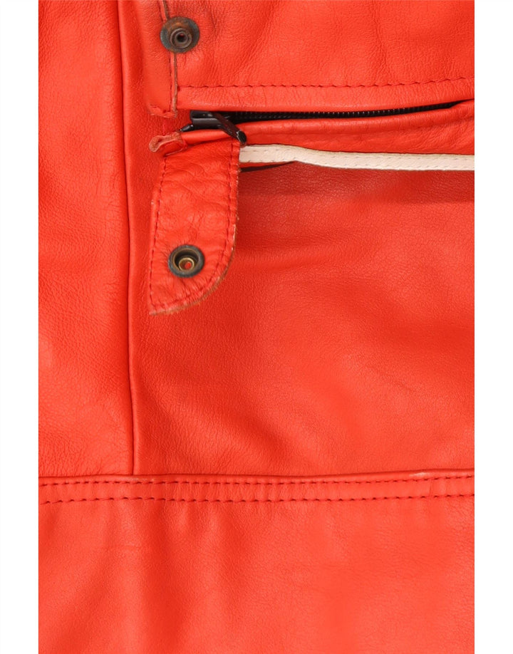 Dainese Herren-Leder-Racer-Jacke IT 52, großes rotes Colourblock-Leder